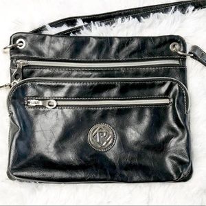 Relic black leather purse crossbody